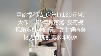 重磅福利私_房售价180元MJ大作❤️99年私家炮_友俯视视角多机位拍摄。女主颜值身材无可挑剔无水印原版